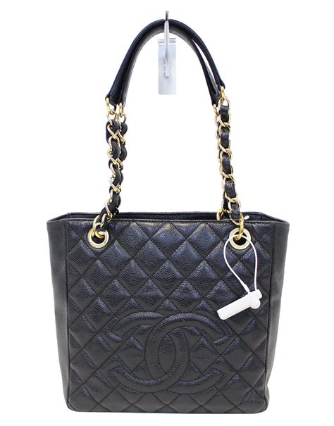 chanel caviar petit shopping tote.